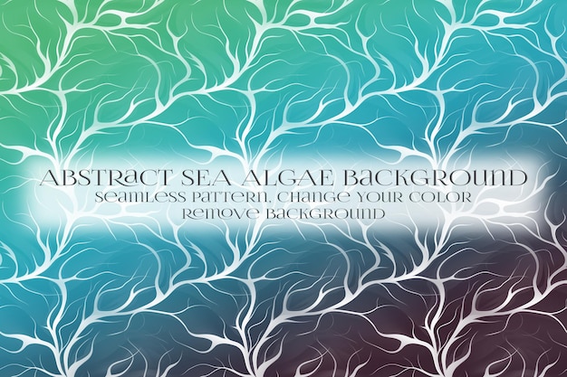 Abstract Sea Algae Pattern on Remove Background Texture