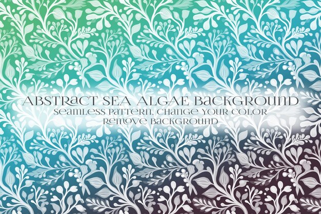 PSD abstract sea algae pattern on remove background texture