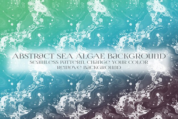 Abstract sea algae pattern on remove background texture