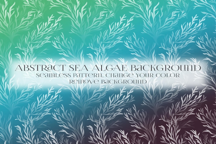 PSD abstract sea algae pattern on remove background texture