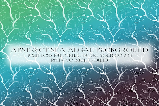 PSD abstract sea algae pattern on remove background texture