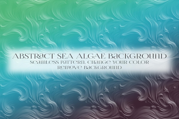 PSD abstract sea algae pattern on remove background texture