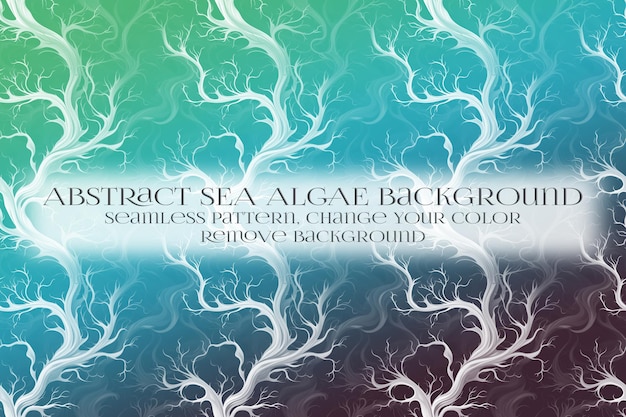 PSD abstract sea algae pattern on remove background texture