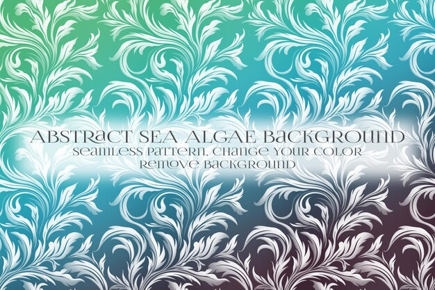 Abstract sea algae pattern on remove background texture