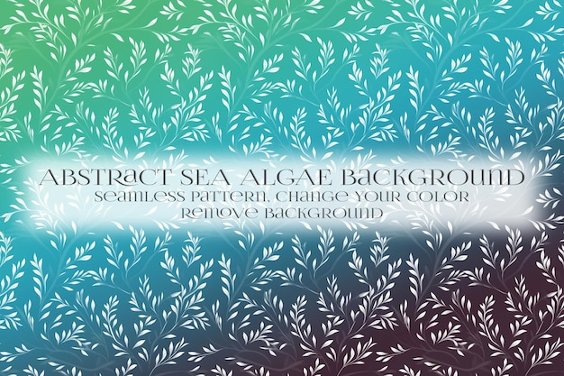 PSD abstract sea algae pattern on remove background texture