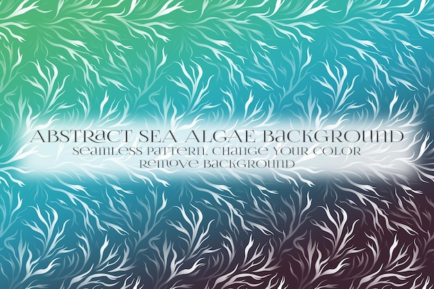 PSD abstract sea algae pattern on remove background texture