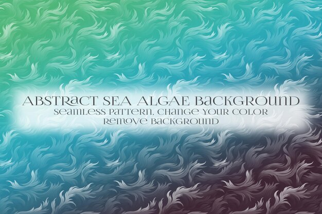 Abstract sea algae pattern on remove background texture