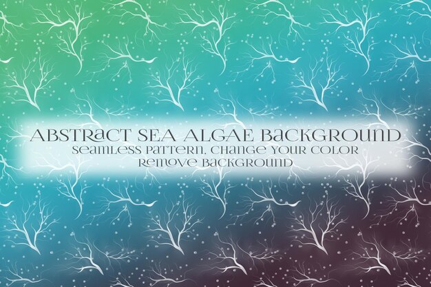 PSD abstract sea algae pattern on remove background texture