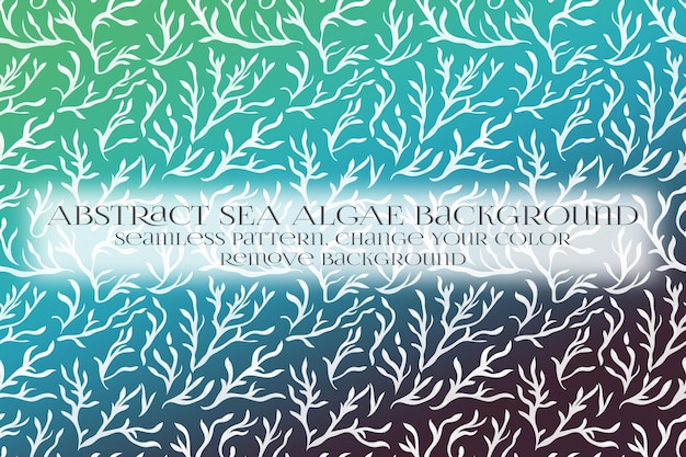 PSD abstract sea algae pattern on remove background texture