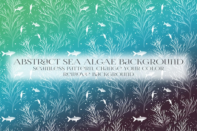 PSD abstract sea algae pattern on remove background texture