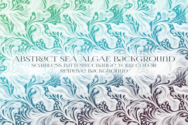 PSD abstract sea algae pattern on remove background texture