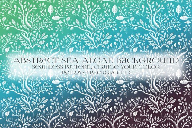 PSD abstract sea algae pattern on remove background texture