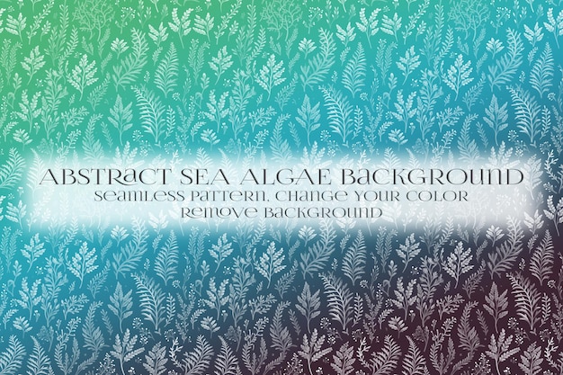 PSD abstract sea algae pattern on remove background texture