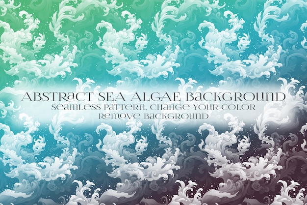 Abstract sea algae pattern on remove background texture