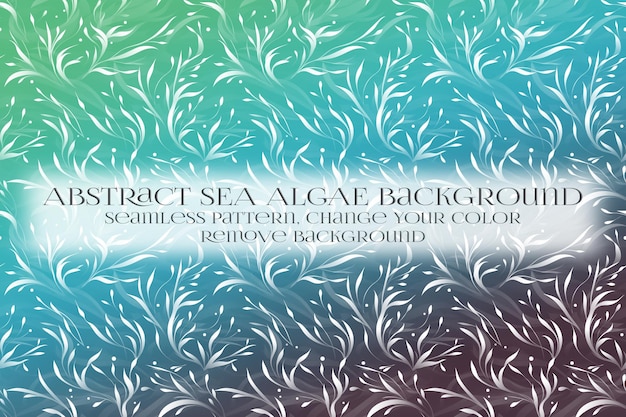 Abstract sea algae pattern on remove background texture