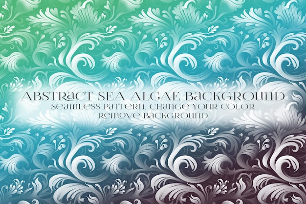 abstract sea algae pattern on remove background texture