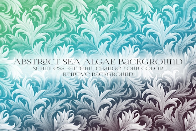 PSD abstract sea algae pattern on remove background texture