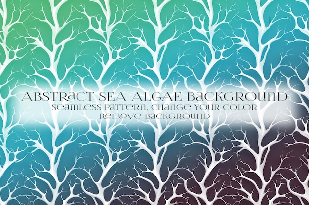 PSD abstract sea algae pattern on remove background texture