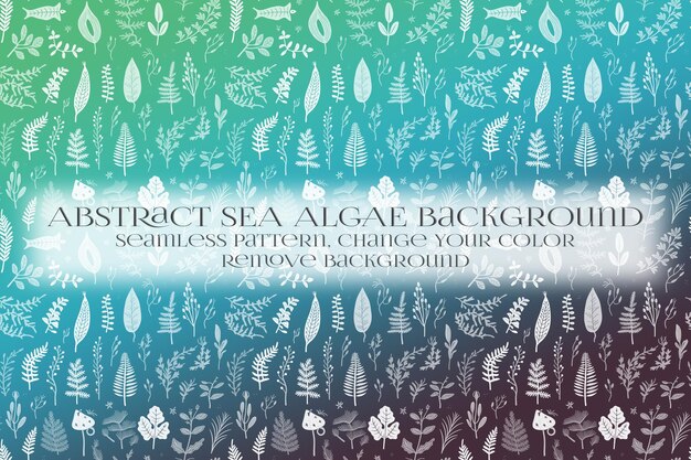 Abstract sea algae pattern on remove background texture