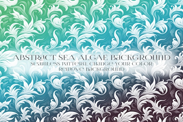 PSD abstract sea algae pattern on remove background texture