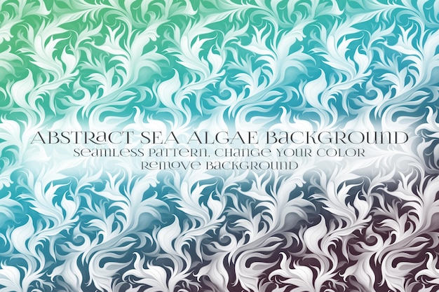 PSD abstract sea algae pattern on remove background texture