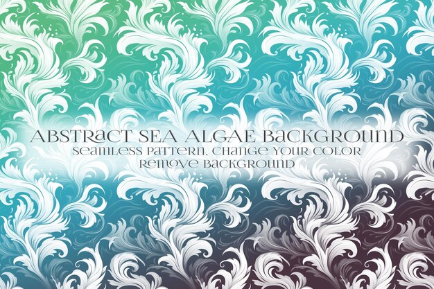 PSD abstract sea algae pattern on remove background texture