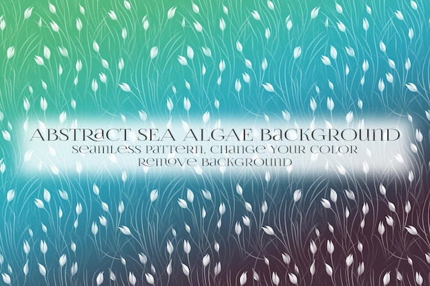 Abstract sea algae pattern on remove background texture