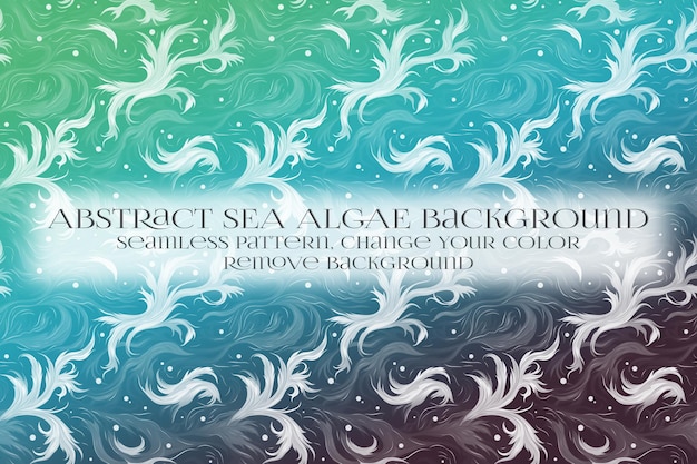 abstract sea algae pattern on remove background texture