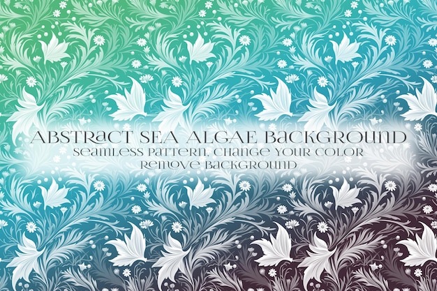 PSD abstract sea algae pattern on remove background texture