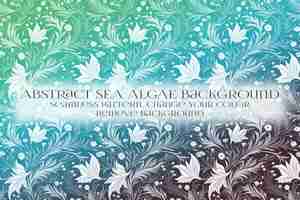 PSD abstract sea algae pattern on remove background texture