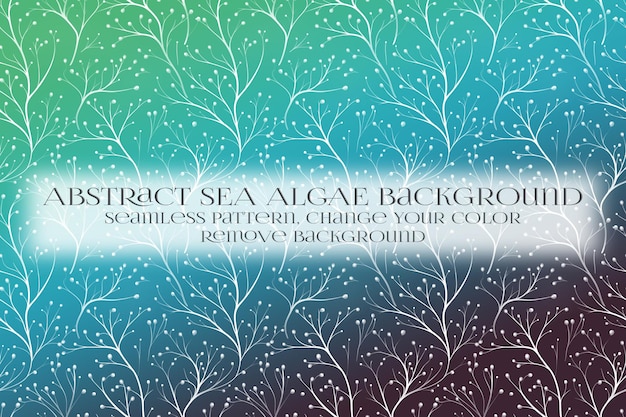 PSD abstract sea algae pattern on remove background texture