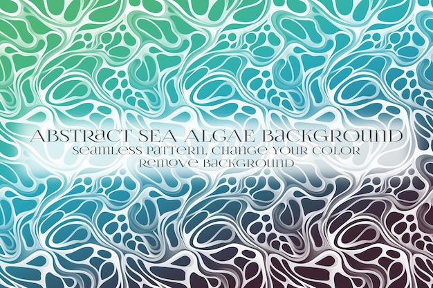 PSD abstract sea algae pattern on remove background texture