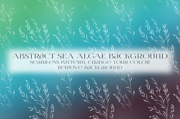 PSD abstract sea algae pattern on remove background texture