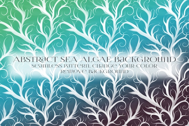 PSD abstract sea algae pattern on remove background texture