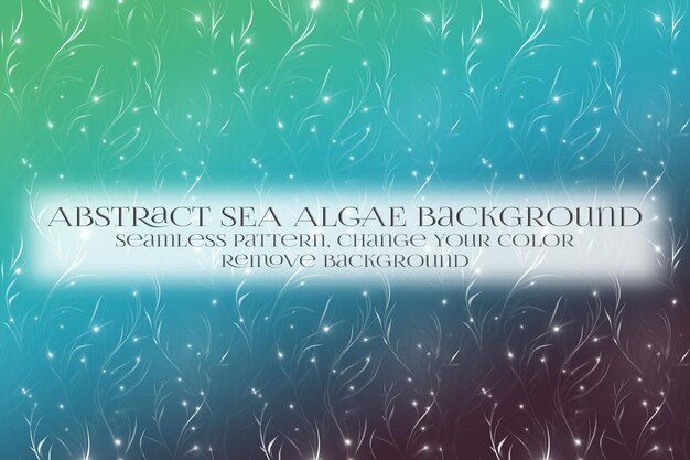 Abstract sea algae pattern on remove background texture