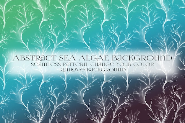 PSD abstract sea algae pattern on remove background texture