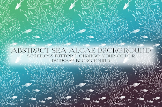 PSD abstract sea algae pattern on remove background texture