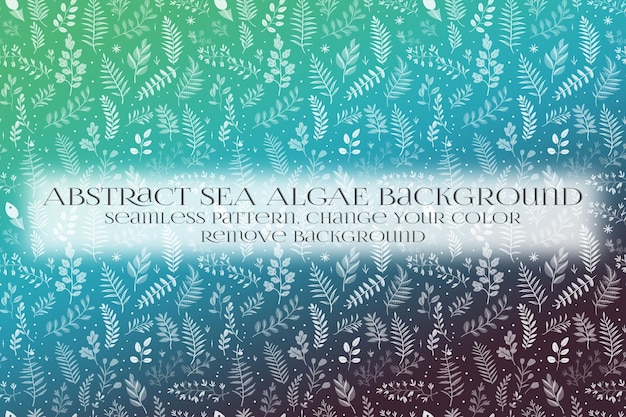 PSD abstract sea algae pattern on remove background texture