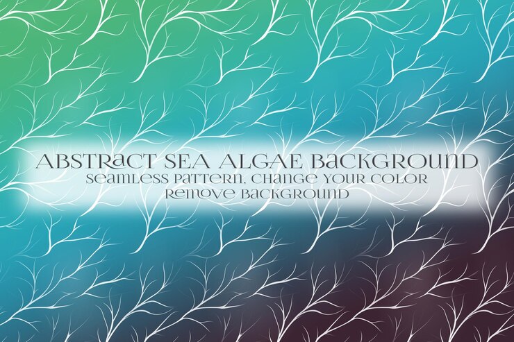PSD abstract sea algae pattern on remove background texture