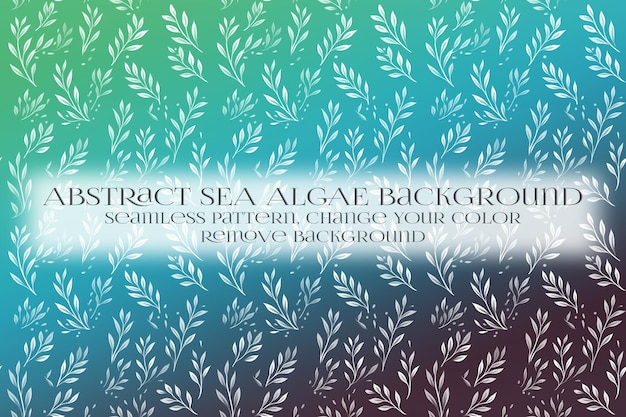Abstract Sea Algae Pattern on Remove Background Texture
