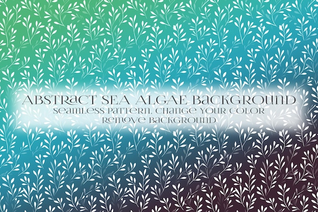 Abstract sea algae pattern on remove background texture