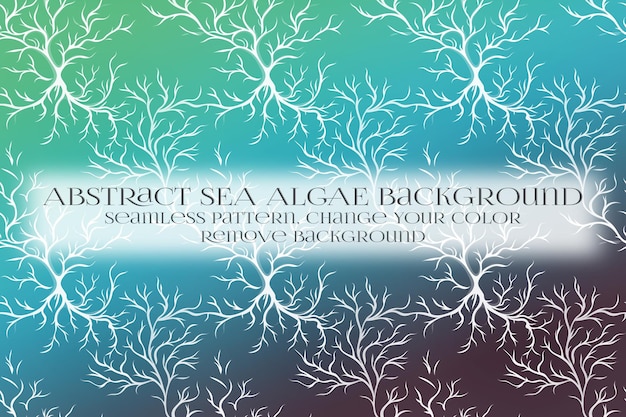 PSD abstract sea algae pattern on remove background texture