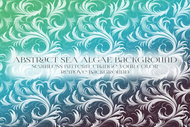 PSD abstract sea algae pattern on remove background texture