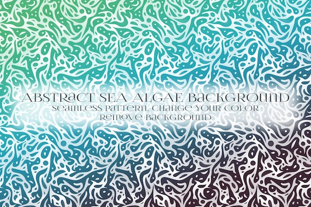 PSD abstract sea algae pattern on remove background texture