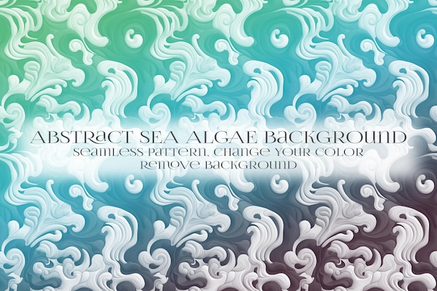 PSD abstract sea algae pattern on remove background texture