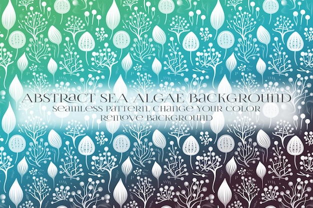 PSD abstract sea algae pattern on remove background texture