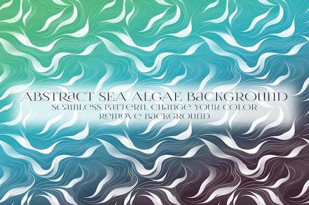 Abstract Sea Algae Pattern on Remove Background Texture