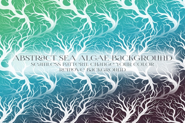 PSD abstract sea algae pattern on remove background texture