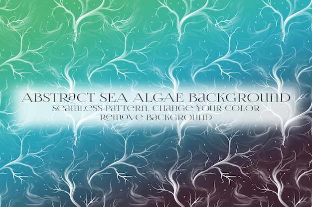 Abstract sea algae pattern on remove background texture