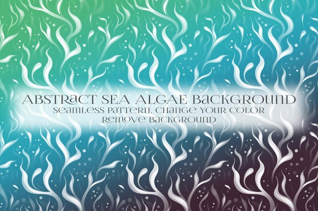 Abstract sea algae pattern on remove background texture